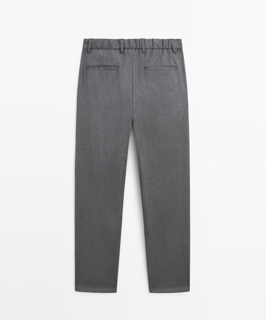 Masimodutti Cool Wool Blend Pintuck Pants