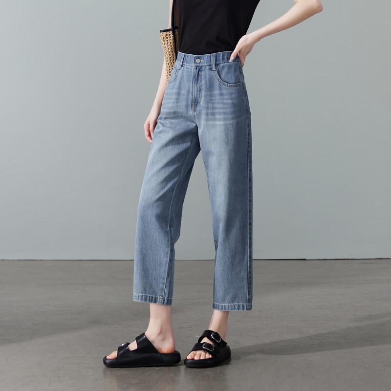 SOFSIL Women's Retro Straight-Leg Cropped Jeans