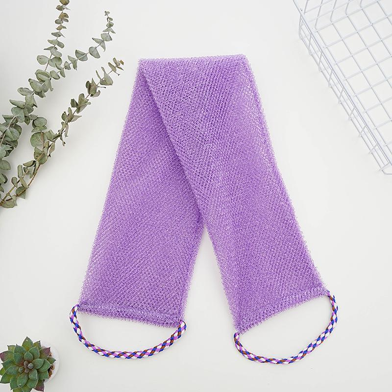 Rede de Banho de Bucha de Camada Dupla e Toalha Esfoliante para Costas para Homens e Mulheres - Corda de Sauna, Raspador de Lama, Removedor de Manchas