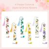 Leezmark 6 Pcs Resin Dried Flower Bookmarks, Transparent Dried Floral Bookmark Cute Pressed Flower Bookmark with Tassels, Gifts for Readers, Page