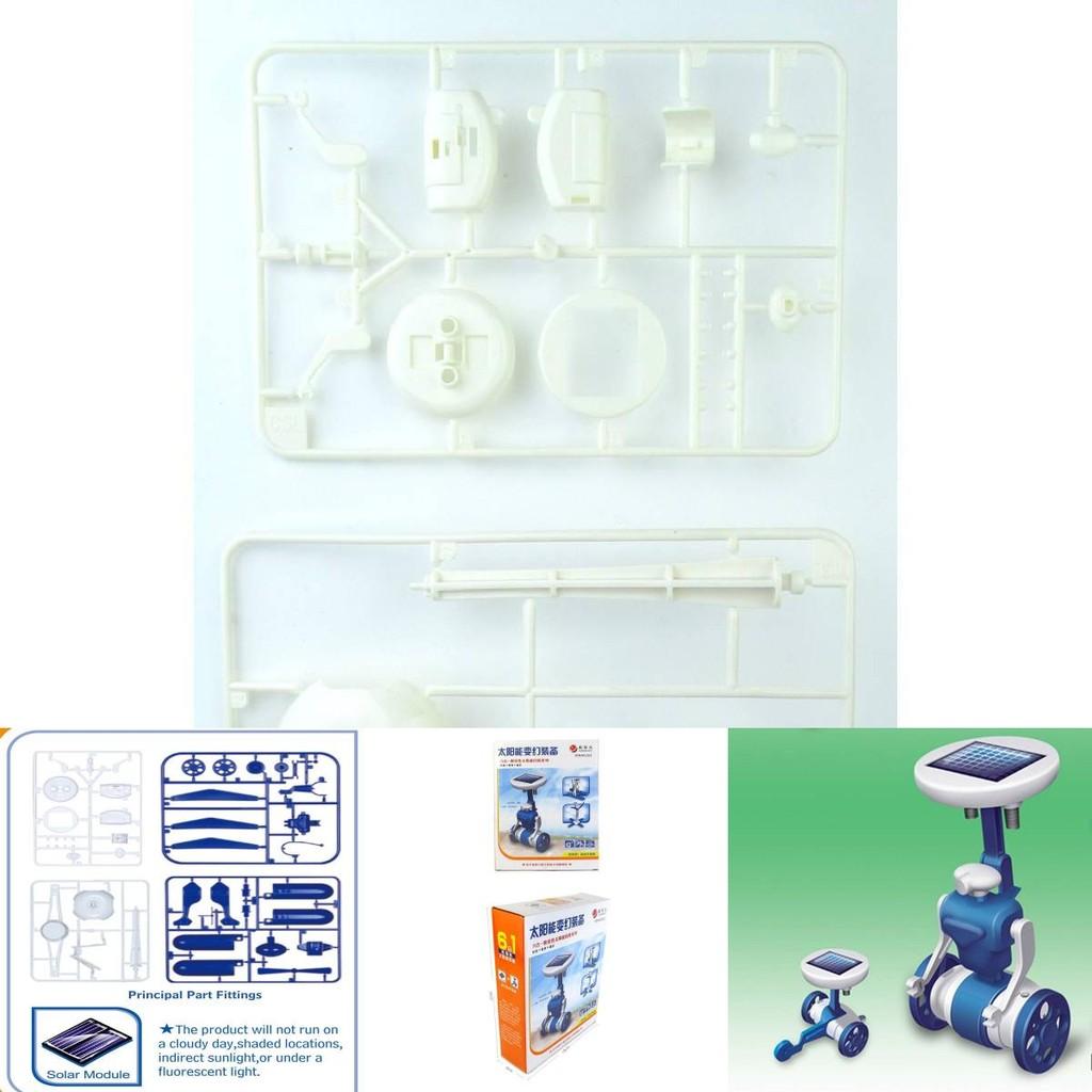 6in1 Solar Energy Plastic Building Toy For Children Creative Playtime