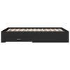 Bed Frame with Drawers Black 135x190 cm Engineered Wood
