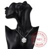 925 Sterling Silver Lotus Necklaces & Pendants for Women Elegant Flower Short Choker Necklace Sterling Silver Fine Jewelry Bijou
