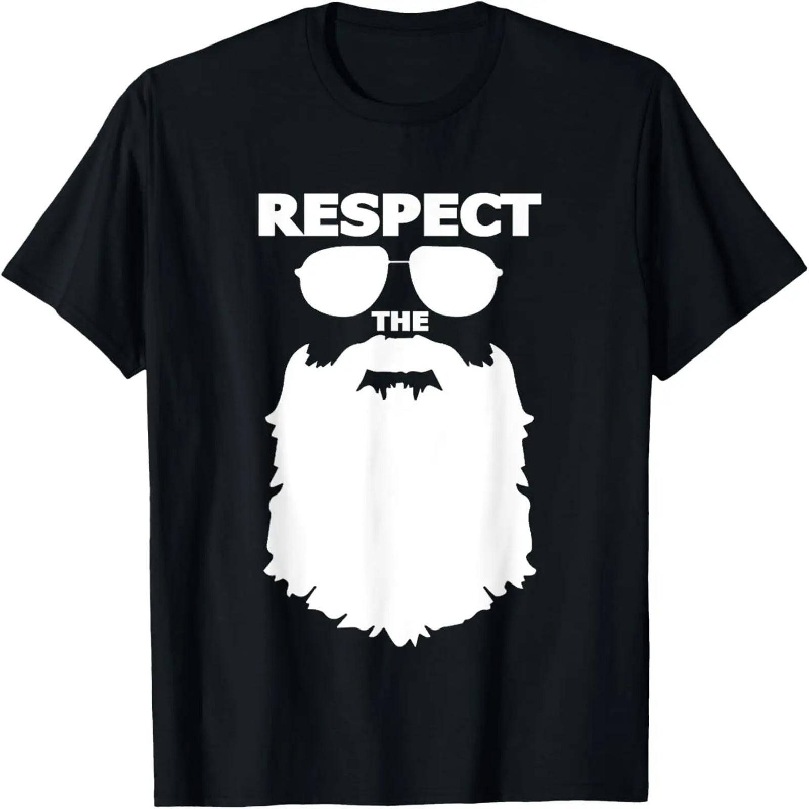 

Футболка с оригинальным графическим принтом Respect The Beard Отличный подарок для мужчин XXXXXL