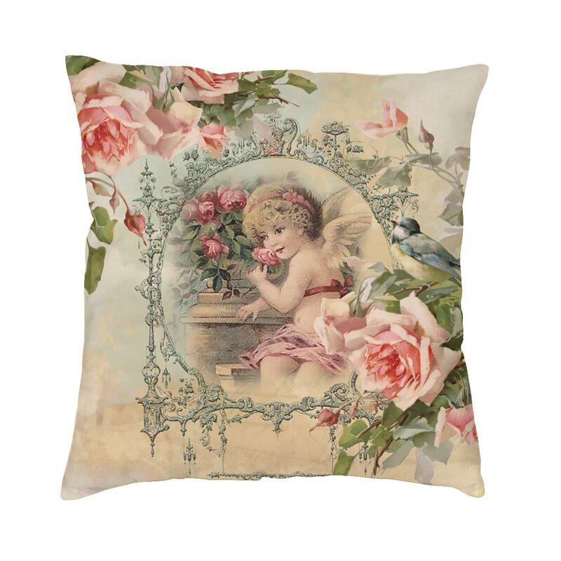 Nordic Victorian Angel Cushion Cover Velvet Fairies Sea Throw Pillow Case Living Room Decoration Pillowcase