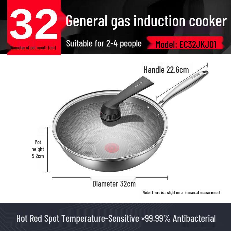 Supor DB28 Natural Gas Stove & Wok Set 32cm