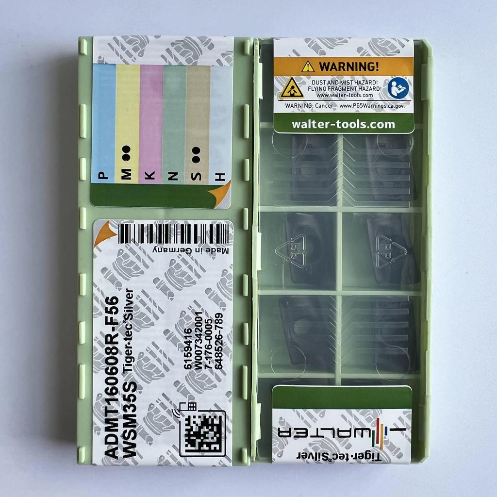 Oryginalny / ADMT160608R-F56 WSM35S / Przemysłowe wymienne płytki węglikowe 10 szt.