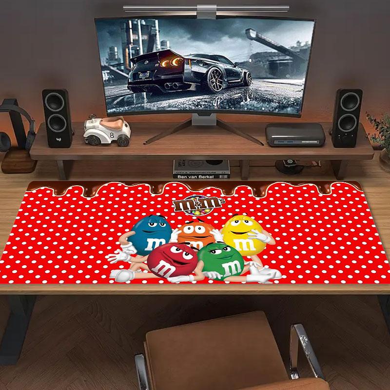 M&M's Large Size Mouse Pad Large Gaming Table Cushion Non-slip Laptop Tablet Big Mousepad XXL Mat Mini PC Playmat With Lock edge