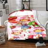 1Pc Strawberry Party Invitation Blanket For Couch Bed Plush Cozy Fuzzy Blanket Super Soft Warm Blankets For Fall And Winter 0918254