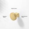 Modern Minimalist Kitchen Cupboard Handles Solid Zinc Alloy Vintage Wardrobe Door Pulls Brushed Brass Finish Furniture Hardware