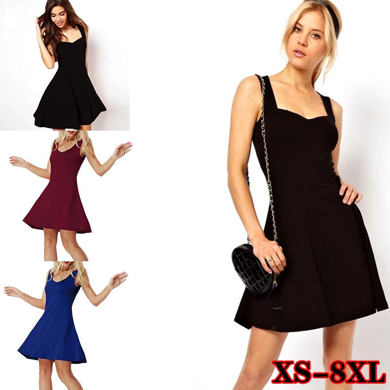 Moda Vintage Mini Vestido Casual Elegante Mujer Vestido sin Mangas comprar  a buen precio — entrega gratuita, reseñas reales con fotos — Joom