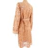 Shirt Dress Hollow Out Lace Spring Summer Slim-fitting Belted Dress for Daily Wear