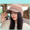Knit Hat Women Winter Warm Woolen Earmuff Cap With Short Brim For Casual Fashion