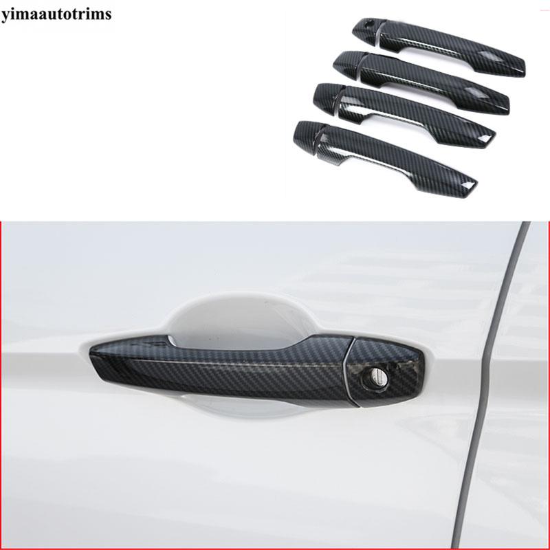 Car Side Door Handle Decoration Protection Cover Trim For Mitsubishi Outlander  - 2025 ABS Chrome / Carbon Fiber Accessories