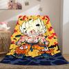 1PC Son Goku  Print Flannel Blanket, High quality All Seasons, Home Decor, Warmth and Comfort, Perfect for Christmas Gifts