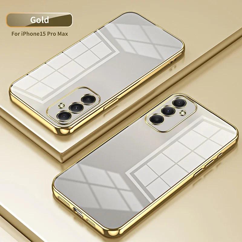 Glitter Plating Silicone Soft Case For Samsung Galaxy S25 Edge S24 FE A56 A36 A26 A16 A06 A55 Transparent Clear Shockproof Cover