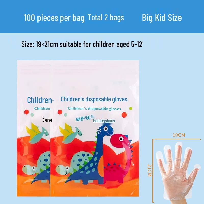 Wegwerphandschoenen van PE voor Kinderen, Voedselveilig, voor Horeca, in Doos/Zak