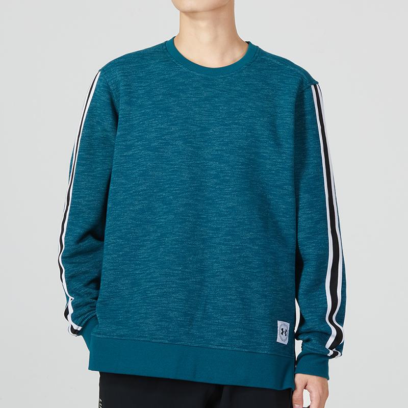 Under Armour Essential Heritage Fleece Crew Neck Sweatshirt Men Tops Green 1373814-716