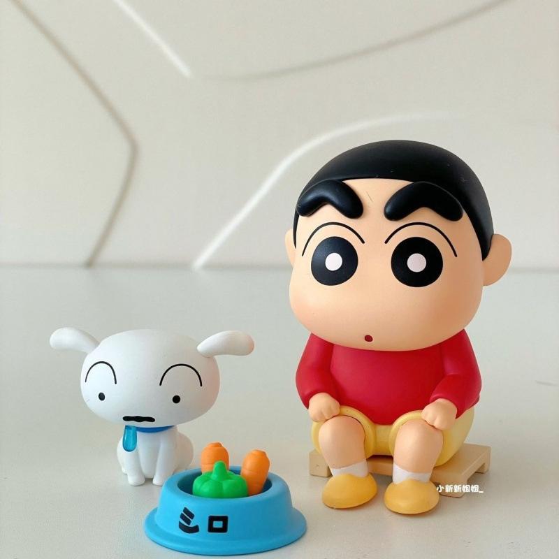 Crayon Shin-chan Little White's Daily Life Nohara Shiro Action Figure Desktop Ornaments Anime Doll Peripheral Toy Gift