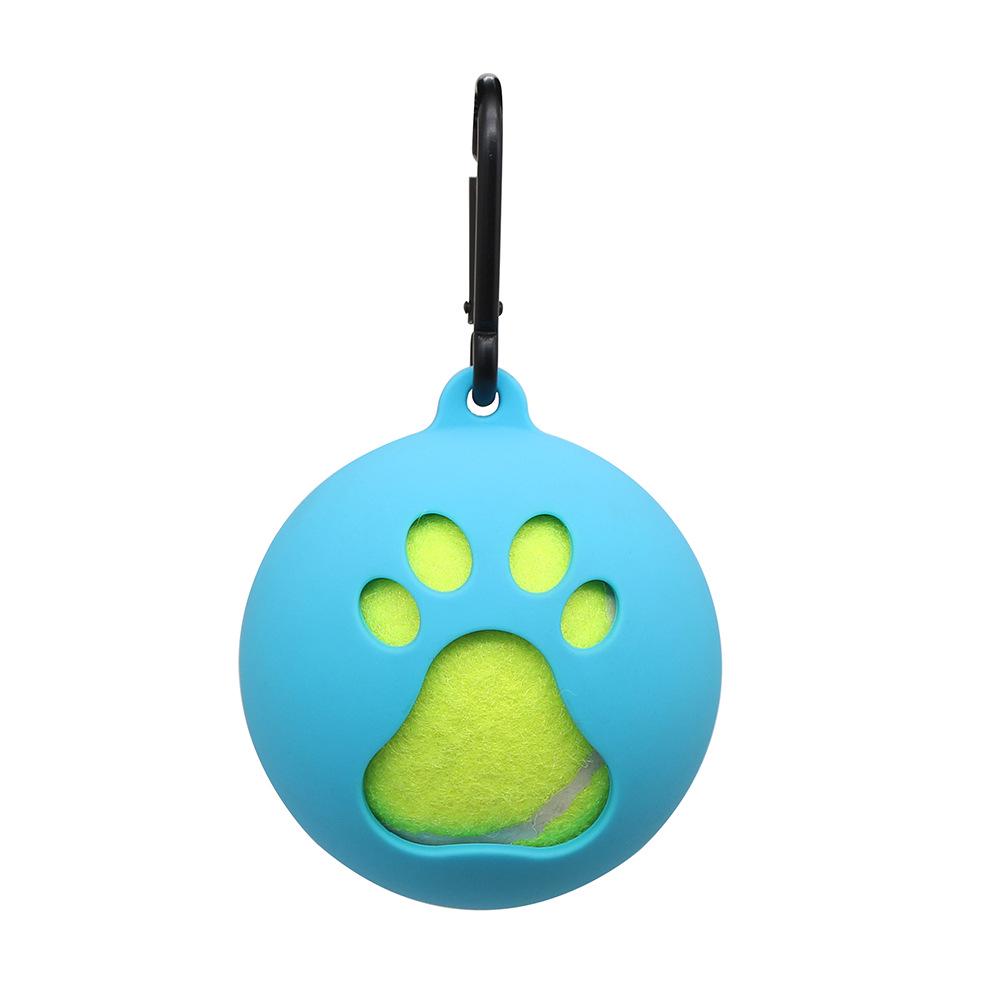 

2023 Portable Hands-Free Dog Walking Tennis Ball Toy & Holder небесно-голубой