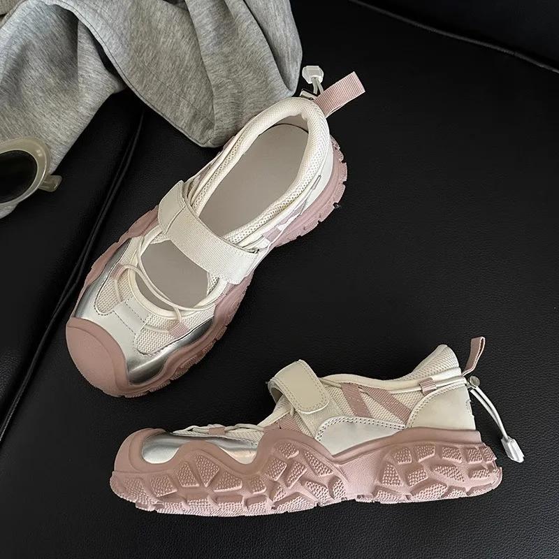 2026 Herfst Nieuw Platform Dikke Zool Ballerina Schoenen voor Dames Lage Sport Schoenen Sandalen Trendy Mary Jane Dames Schoenen