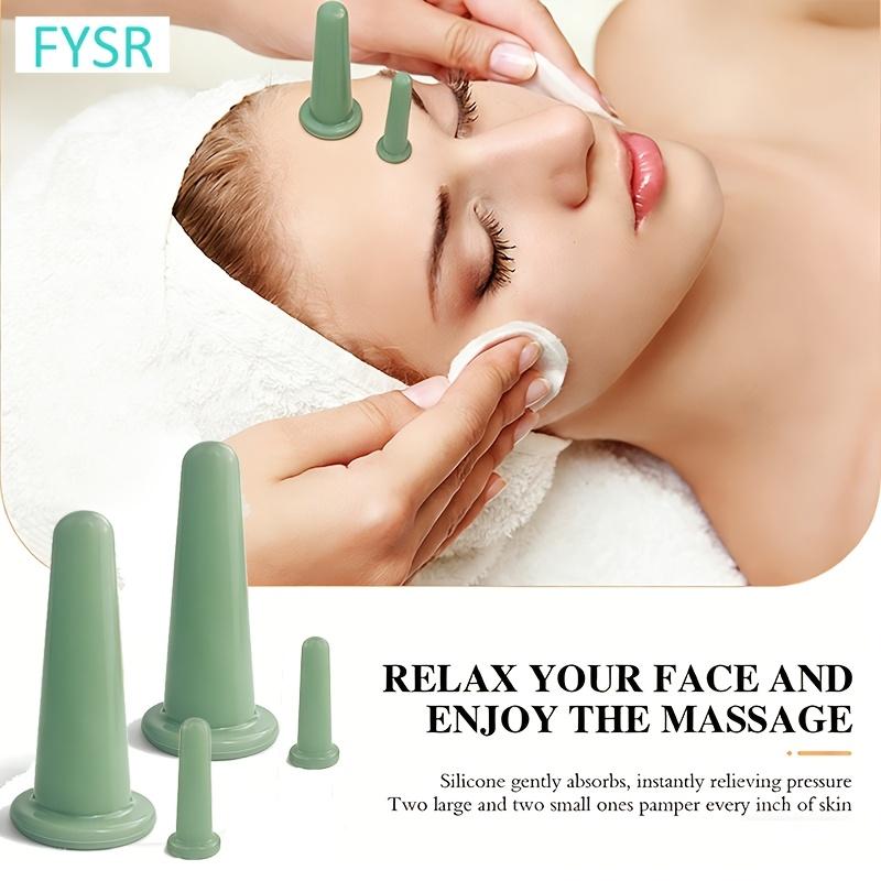 Summer Massage Cups Suitable for Eye Lifting And Facial Skin Relaxation, Home Beauty Salon Skincare Tools, Soft And Skin-Friendly Vacuum Cupping Set