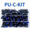 Boxed 23/60/80/100 PCS PU Kit Air Straight Pneumatic Fittings PU Water Pipes Quick Release Connector PU4 PU6 PU8 PU14 4/6/8/10MM
