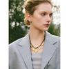 Yhpup Popular Stainless Steel Leopard Polyester Sun Flower Heart Insect Drop Collar Necklace PVD Plated Fashion Jewelry Gift
