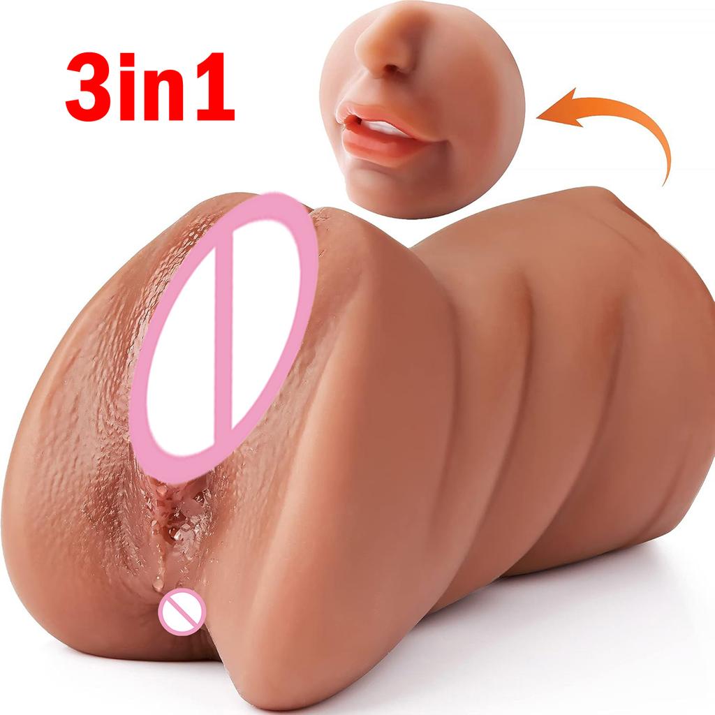 Realistic Vagina Lifelike Artiflcial Vaginal Anal Adult For Men Soft Pocket Pussy Male Blowjob Sex Toys Masturbator Cup Sex Doll