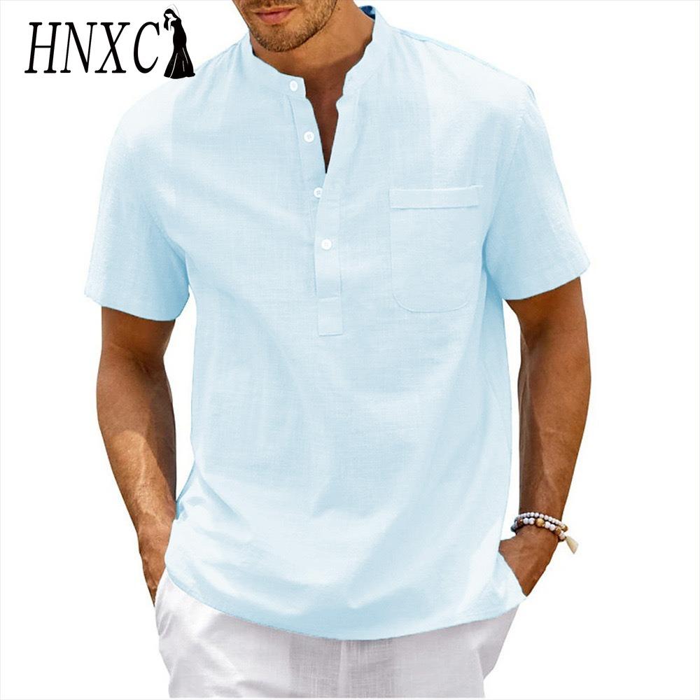 

HNXC Мужская мода повседневные однотонные принтованные топы и футболки XXXL небесно-голубой