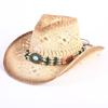 Popular European and American Classic Hollow Western Cowboy Hat Men's and Women's Fashion Vacation Breathable Sunshade Straw Hat