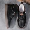 Fashion Luxury Brand Genuine Leather Men Breathable Board Shoes Comfy Casual Outdoor Walking Oxford Shoes New Flat Designer Lace-Up Shoe