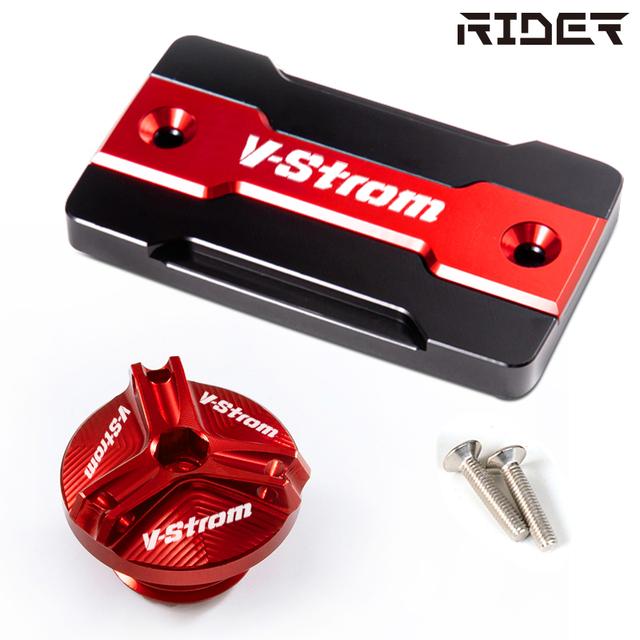 For SUZUKI Vstrom 650 1000 DL650 DL1000 250 DL250 2004-  Front brake fluid reservoir cap reservoir cap and filler cap