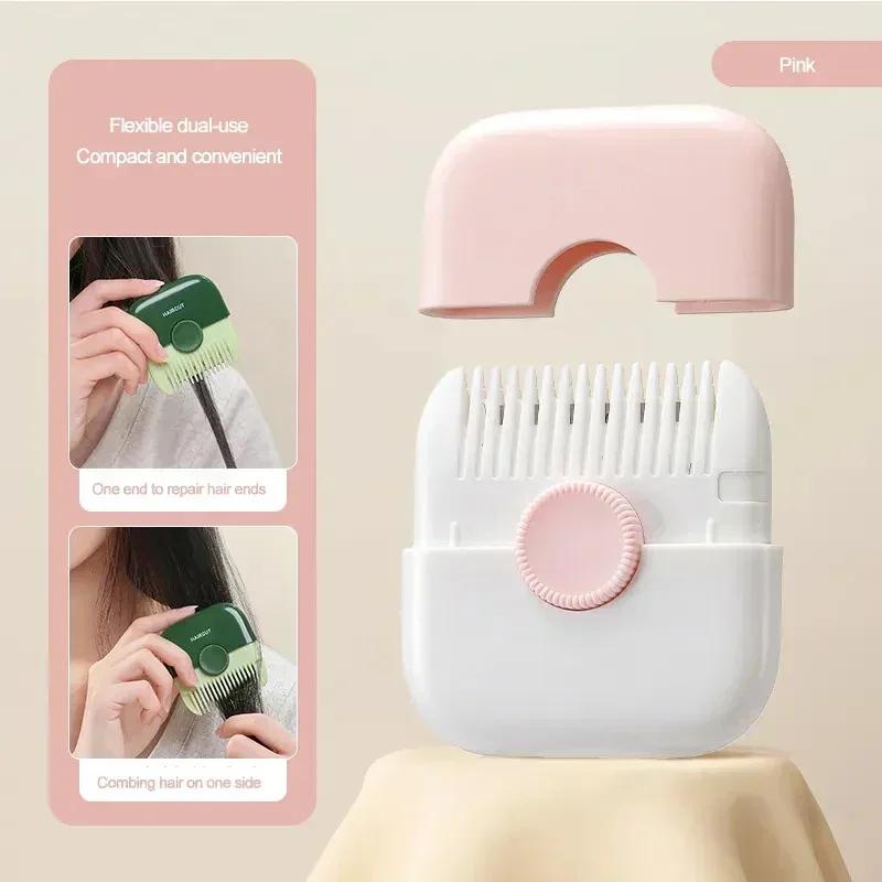 2 In 1 Hair Trimmer and Comb Multi-Functional Split Ends Cutter Portable Haircutting Tools Home DIY Beauty Hairstyling Supplies