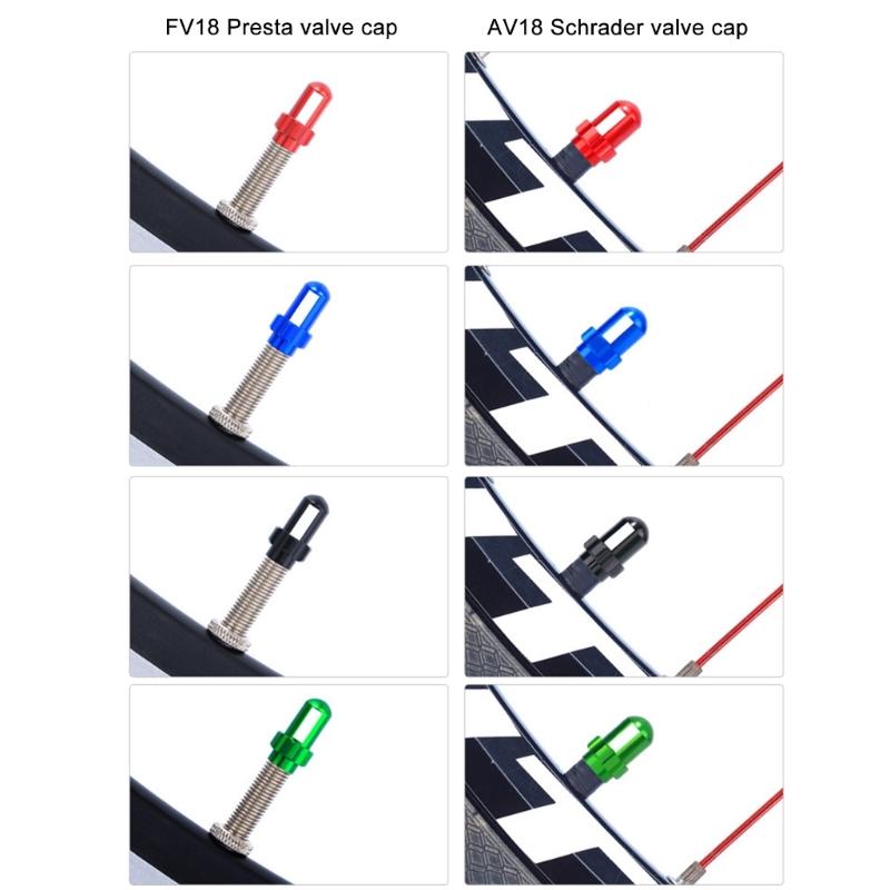 2pcs Aluminum Alloy Bike Tires Caps Bicycles Metal Bike Tires Caps Air Dust Cover Cycling Accessories Easy to Install