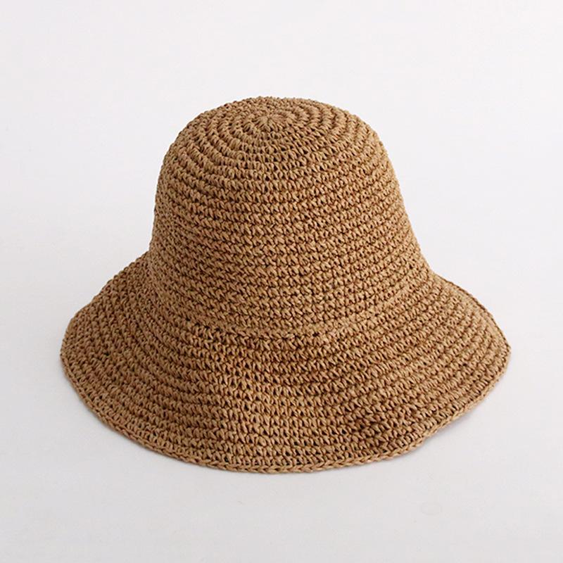 Summer French Big Brim Sun Hat Women's Fashion Ins Seaside Sun Protection Straw Hat Pastoral Pearl Face Small Sun Hat
