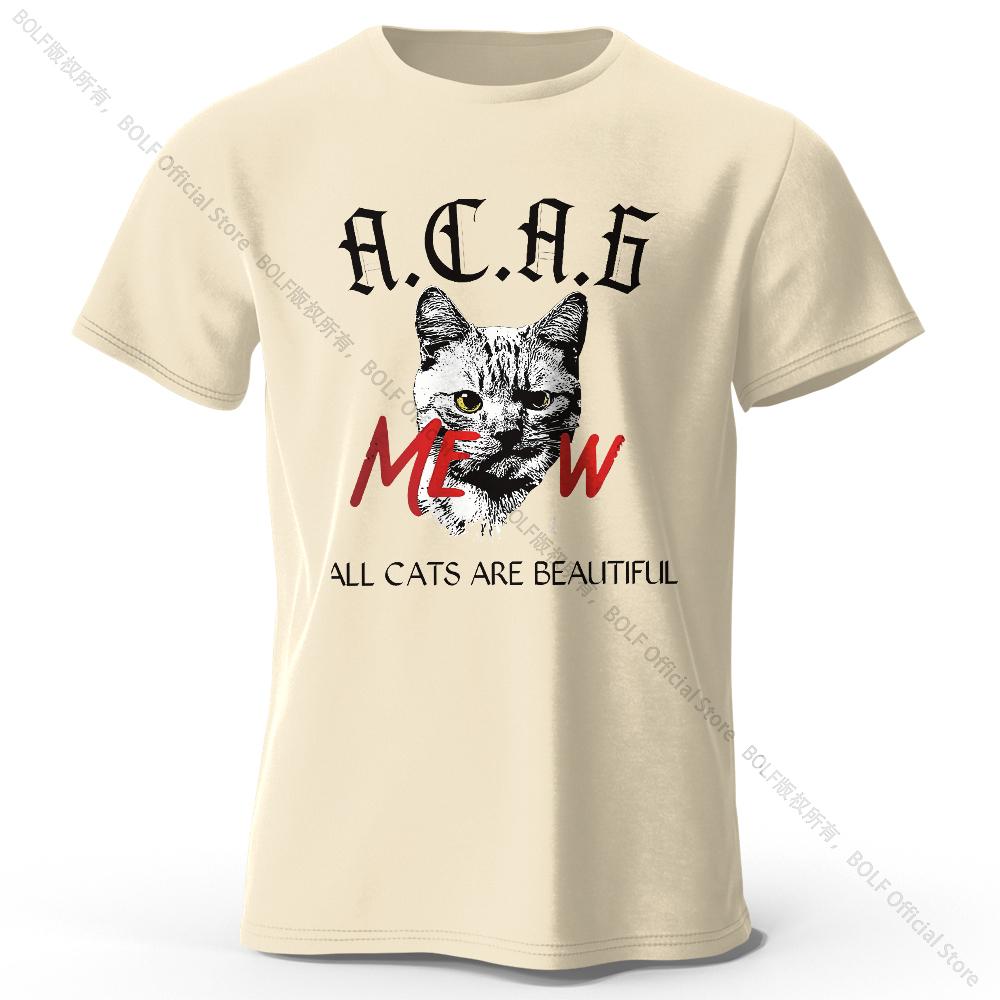 Playful Cat Doodle Print 100% Cotton T-Shirt, Soft & Breathable Round Neck Short Sleeve Tee, Unisex Cute & Fun Style
