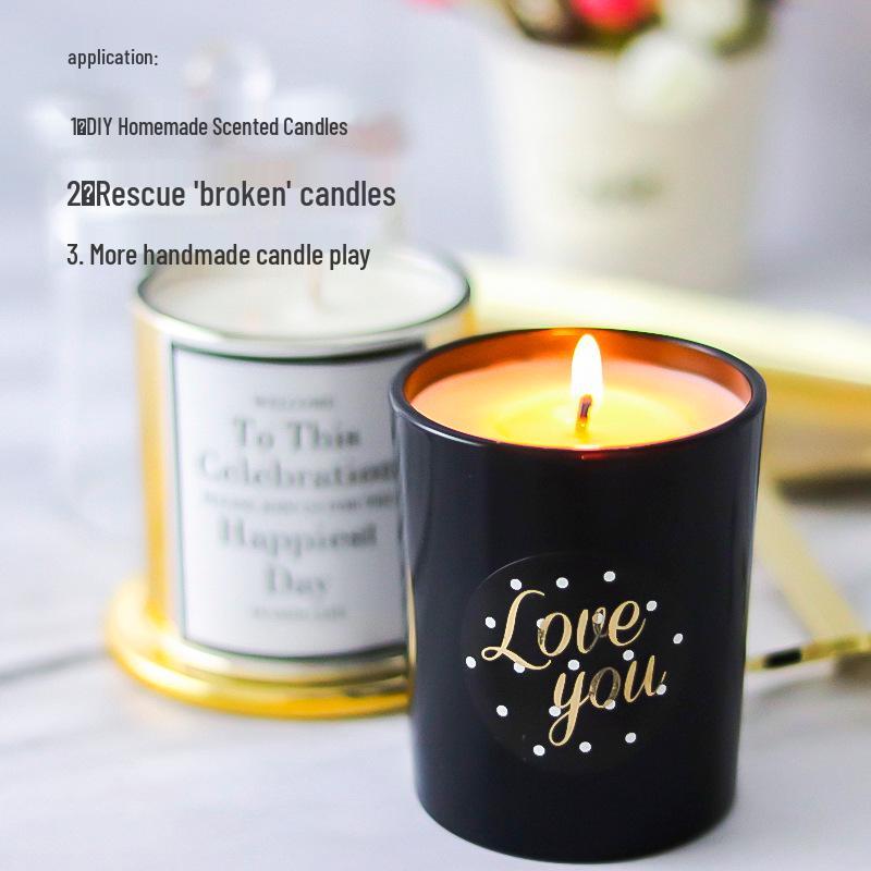 Smokeless Cotton Candle Wicks with Holders - DIY Handmade Over-Waxed Wicks