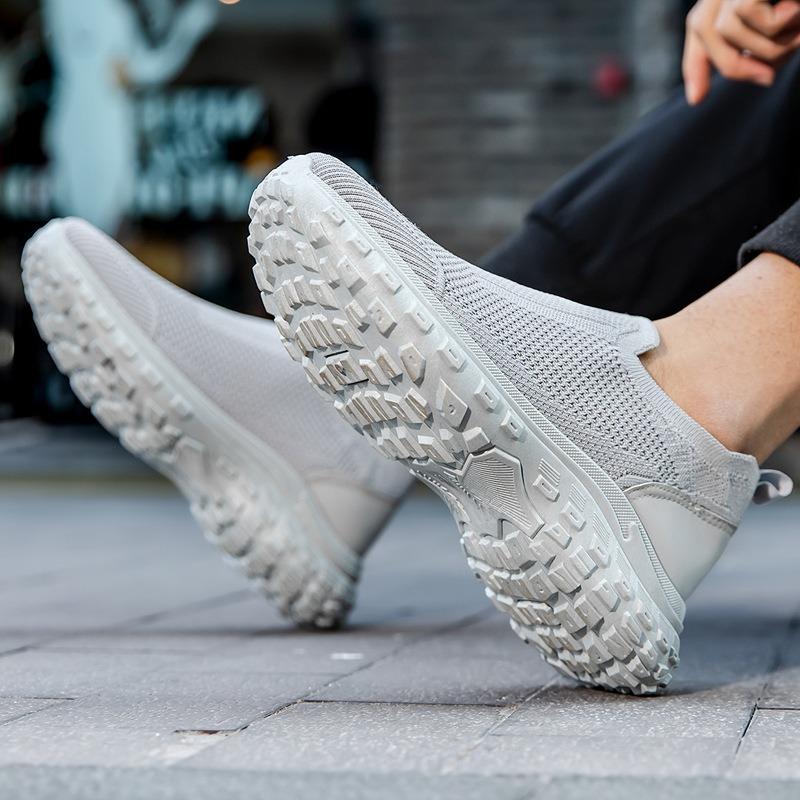 New Product One-pedal Fly-woven Breathable Men's Shoes Spring Platform Men's Casual Shoes Trendy Sports Shoes