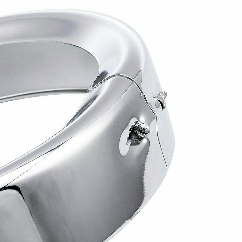 7 Inch Chrome Headlight Trim Ring Bezel Motorcycle Headlamp Decor Cover Accessories for Harley Touring Street Glide 1983-2013