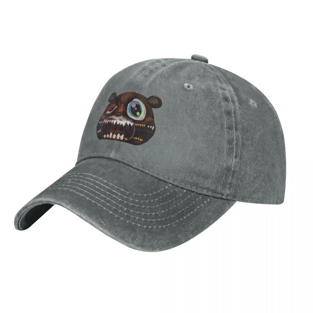 Meine Schöne Dunkle Verdrehte Fantasie Bär Baseballkappe Retro Verwaschener Denim Kanye West Sonnenschutzkappe Unisex Outdoor Reisehüte Kappe