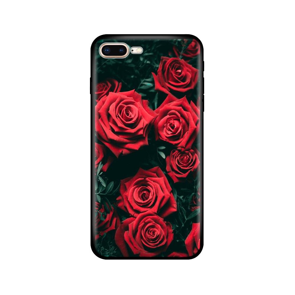For Iphone 7 8 Case Silicon Soft Tpu Shell Cover For Apple iPhone 7 8 Plus Bag Funda Coque Etui Bumper Paiting Black Tpu Case
