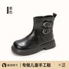 Girls Martin boots 2025 new British style children's short boots black children's boots trendy cool and popular girls leather boots