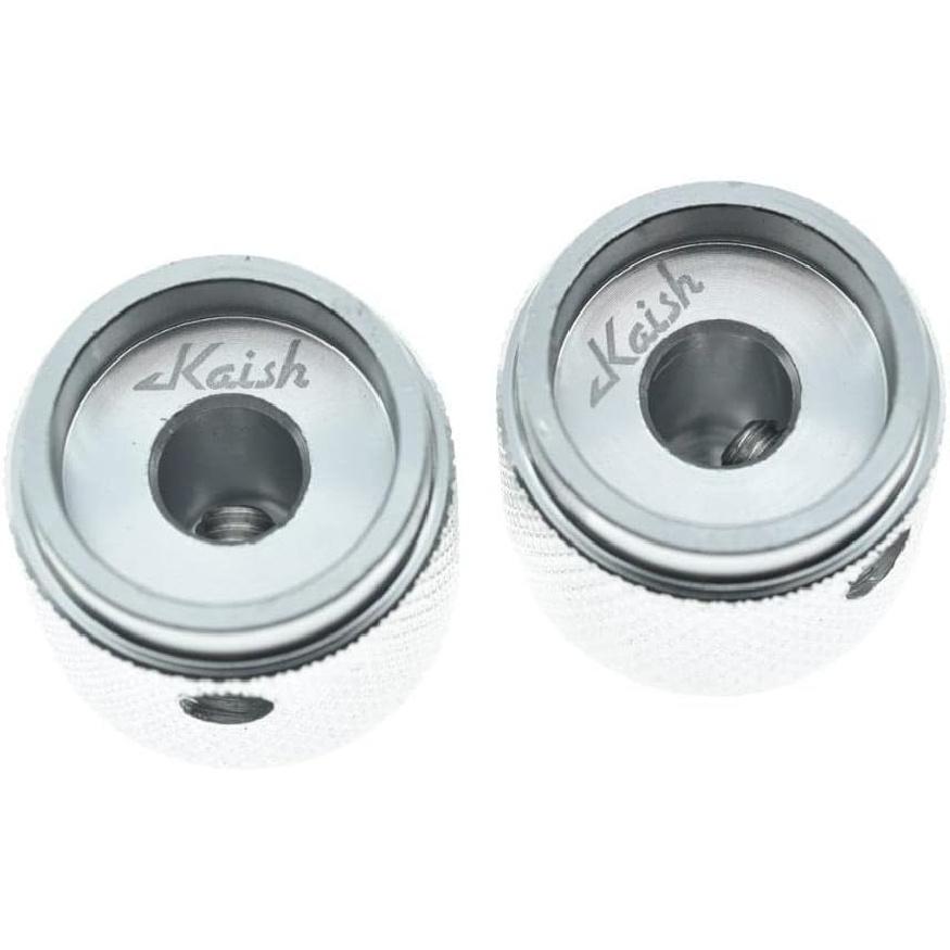 4-Pack 20mm Diam. Set Screw Style Aluminium Potentiometer Knobs 1/4" Universal Pot Control Knobs with Indicator for Guitar/Bass/AMP Amplifier Silver