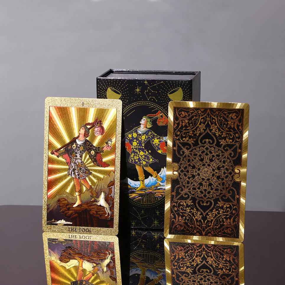 Tarot Cards Gift Set Waterproof Plastic For Family Board Games And Emotional Development