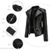 Damen Europäische Größe Neue Lederjacke Damen Saum Abnehmbar Frühling und Herbst Mantel Damen Mode Lässige Jacke