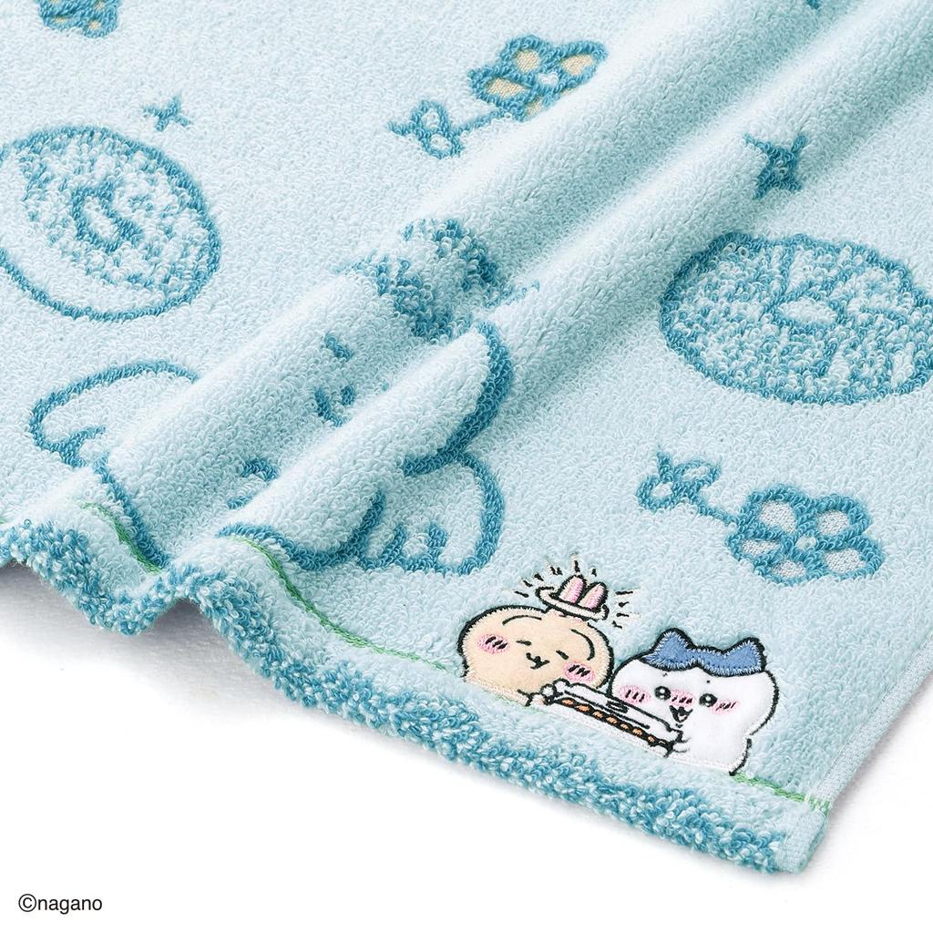 Chiikawa Donut Towel Handkerchief Blue Approx. 25 X 25 Cm Hachiware Usagi 41-1410080B