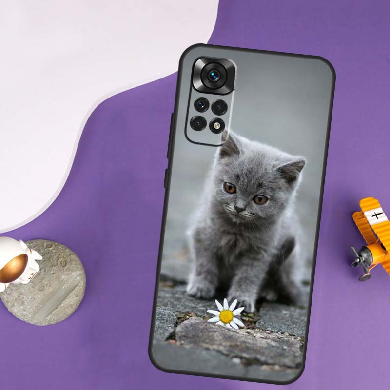 Beautiful Grey British Shorthair Cat Case For Xiaomi Redmi Note 13 Pro 14 12 9 10 11 Pro 10S 11S 12S Redmi 10C 13C 14C 12C Cover