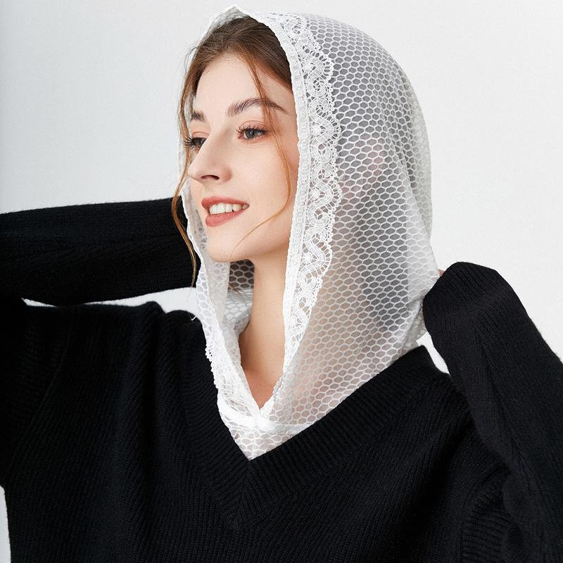 Casual Detachable Hollow Out Fake Collar With Cap White Black Half Shirt Blouse Sweater Decoration False Collar Clothes Accessor