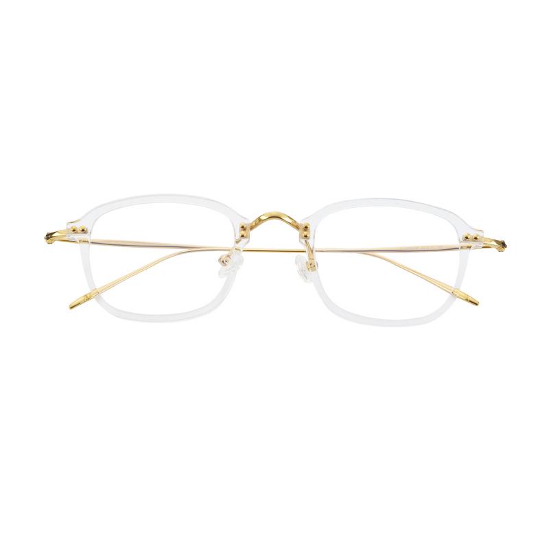 Ultra-Light B-Titanium Retro Square Glasses – Unisex Anti-Blue Light Myopia Prescription Frames.
